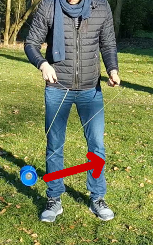 Diabolo Trick über Stock